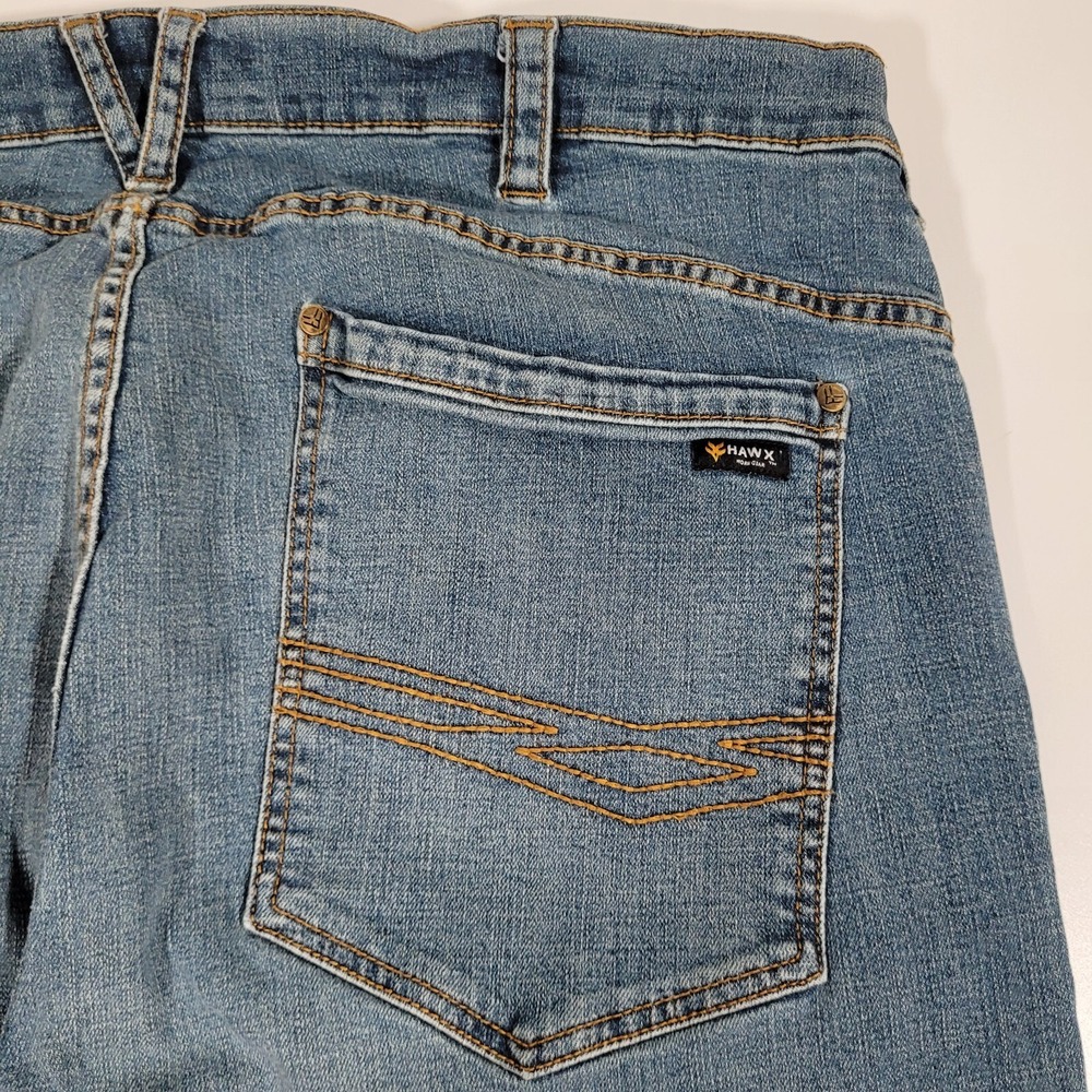 HAWX Work Gear Jeans Relaxed Fit Denim Blue Comfort Size 42x30 (40x30) - Picture 10 of 11